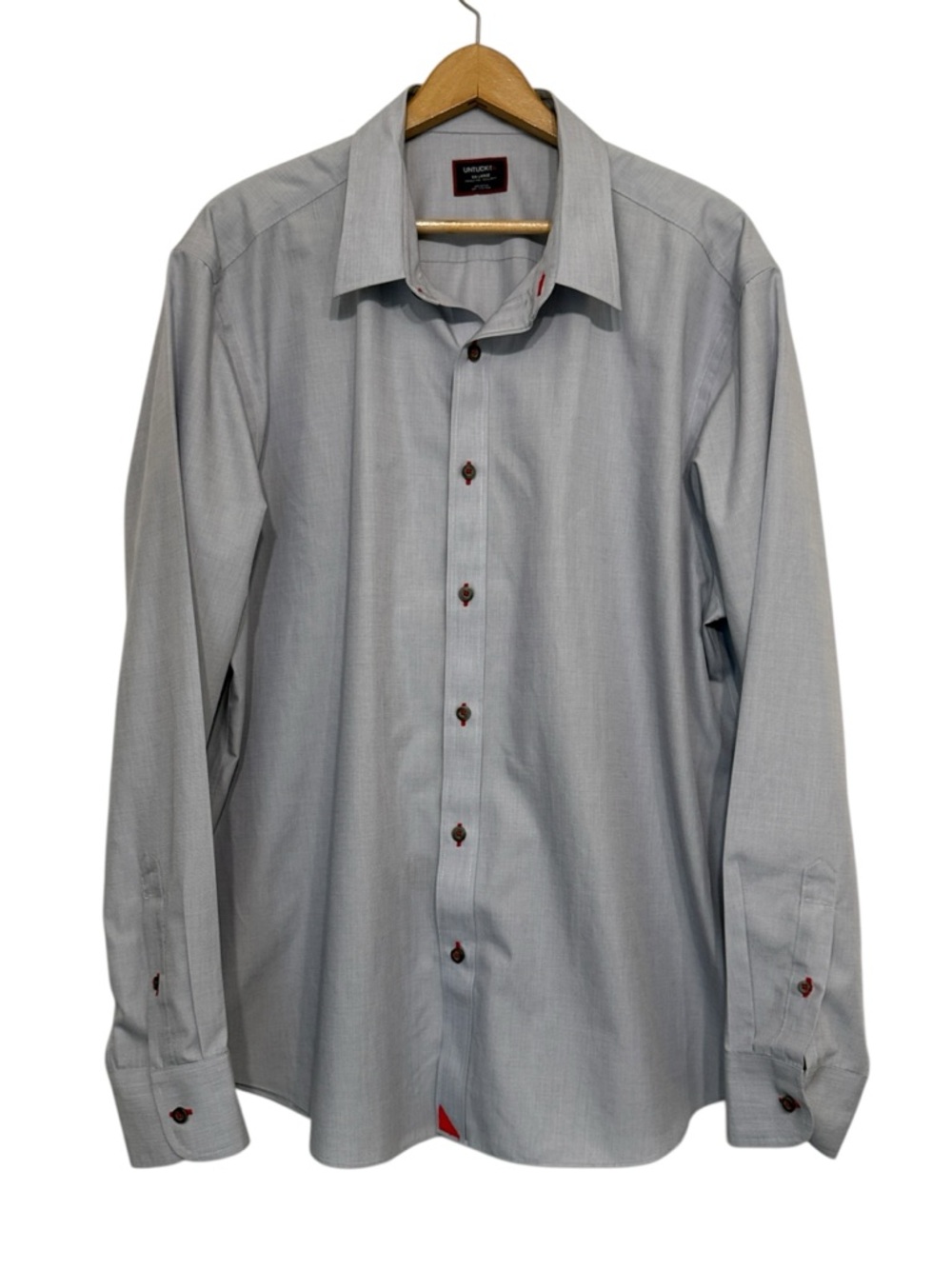 UNTUCKit Rubican Gray Button Up Shirt XXL Long Sleeve Cotton Wrinkle Free